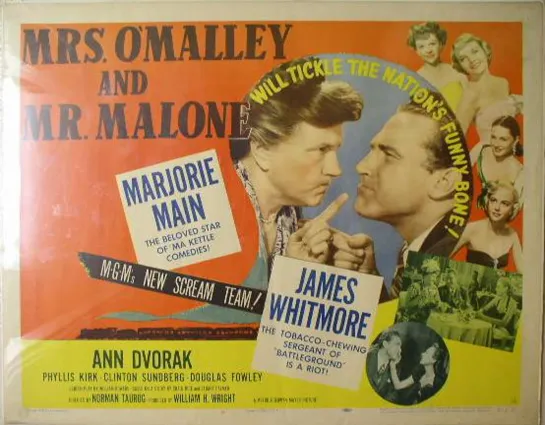 Mrs. O'Malley and Mr. Malone (1950) -720p- Marjorie Main, James Whitmore, Ann Dvorak