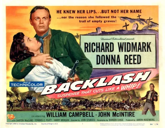 Backlash (1956) -1080p- Richard Widmark, Donna Reed, William Campbell, John McIntire, Barton MacLane