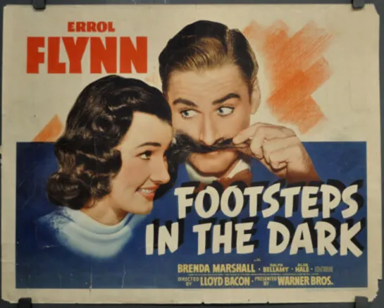 Footsteps in the Dark (1941) -720p- Errol Flynn, Brenda Marshall, Ralph Bellamy, Alan Hale