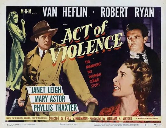 Act of Violence (1948) -720p- Van Heflin, Robert Ryan, Janet Leigh