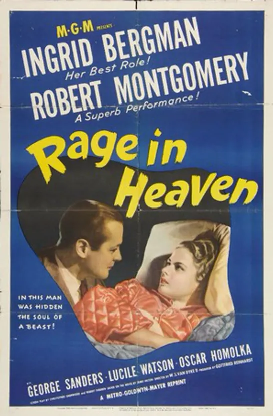 Rage in Heaven (1941) -720p- Robert Montgomery, Ingrid Bergman, George Sanders