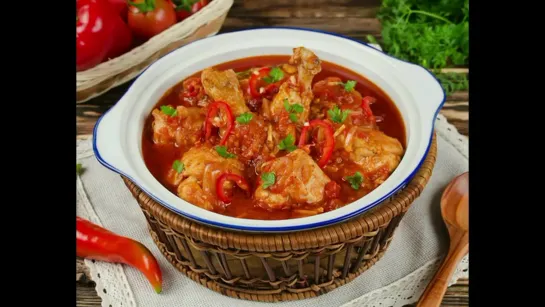 Чахохбили из Курицы _ Грузинская Кухня _ Chicken Chahohbili