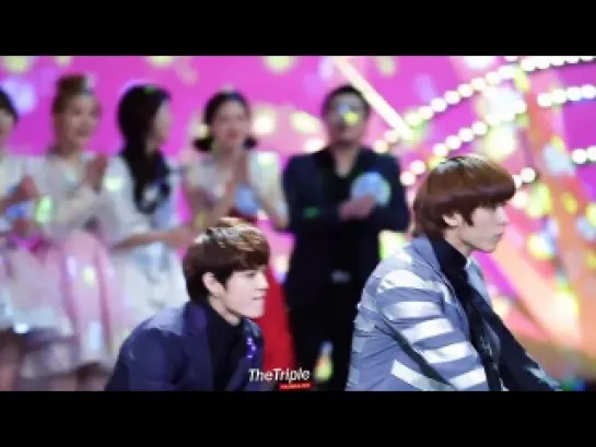 [FANCAM] [29.01.2013] MinHyuk, IlHoon, SungJae Focus  @ KBS Lunar Year Battle! Idol Gayo Stage