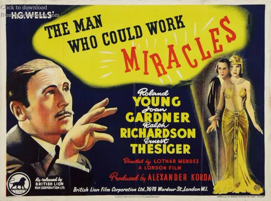 The Man Who Could Work Miracles (1936) -720p- Roland Young, Ralph Richardson, Edward Chapman