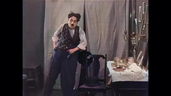 His New Job (1915) - 1st CHAPLIN Essanay Film  - Color