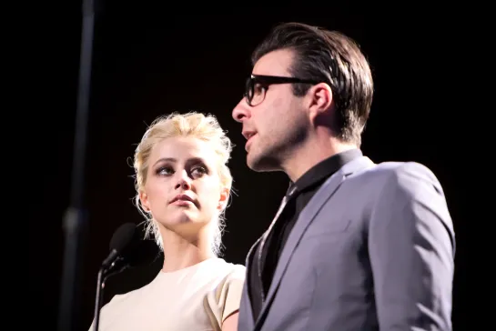 Amber Heard and Zachary Quinto OUT at Trevor Live