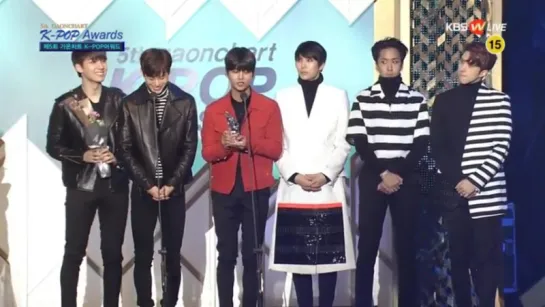 160217 VIXX (빅스) - Hot Performance of the Year (Male) @ 5th Gaon Chart K-POP Awards