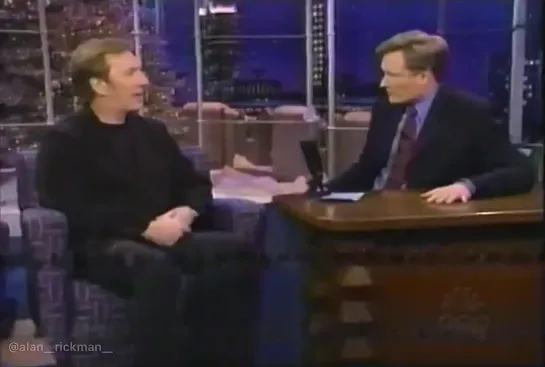 Alan Rickman in the Late night with Conan OBrien, 21 december 1999