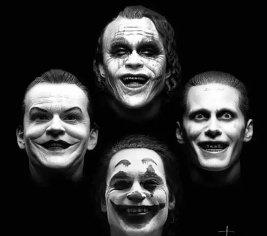 Смех Джокера.   Хоакин Феникс /Joaquin Phoenix / Хит Леджер | Heath Ledger / Джаред Лето | Jared Leto | Джек Николсон