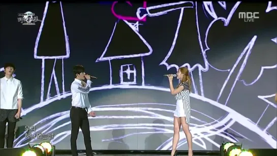 PERF | 150814 | Hoya & L with Apink's Eunji & Namjoo - 내일 말고 오늘 바로 @ MBC «DMZ Peace K-Pop Concert 2015»