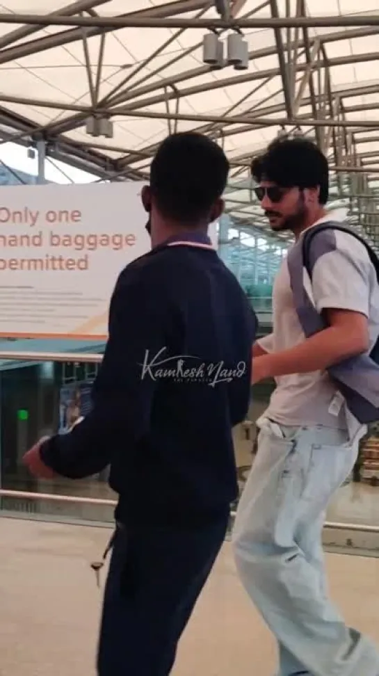 Sundeep Kishan papped at airport off from Hyderabad