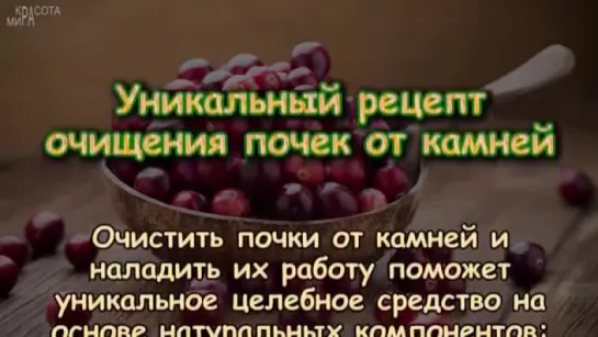 Уникальный рецепт ОЧИЩЕНИЯ ПОЧЕК ОТ КАМНЕЙ