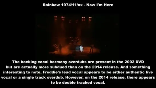 Queen - Rainbow 1974 - Live vs. Overdubs (Episode 1)