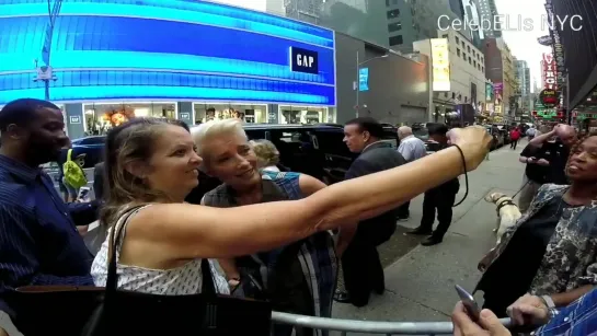 Emma Thompson Greets Fans in Times Square