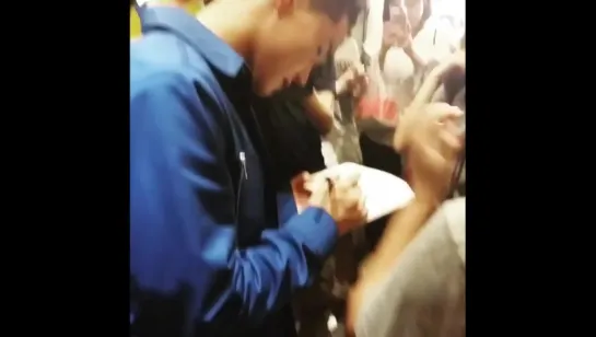 Dean Signing Fans Album