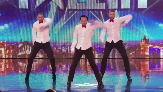 V-42 Yanis Marshall Arnaud and Mehdi in their high heels spice up the stage Britains Got Talent 2014