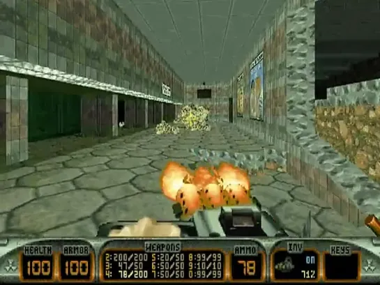 Прохождение DUKE NUKEM 3D - SHRAPNEL CITY - 7 Уровень