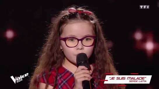 Emma (Serge Lama ”Je Suis Malade”) Blind Audition The Voice Kids France 2018 (1)