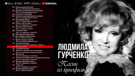 Людмила Гурченко - Песни из кинофильмов