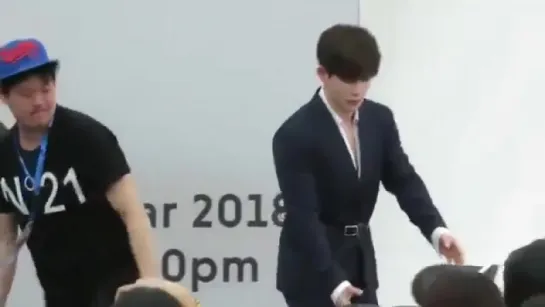 [VK][180302] MONSTA X fancam - Press Conference @ HSBC Women’s World Championship Music Festival 2018