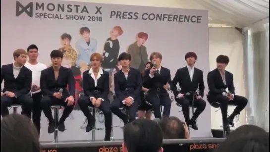 [VK][180302] MONSTA X fancam - Press Conference @ HSBC Women’s World Championship Music Festival 2018