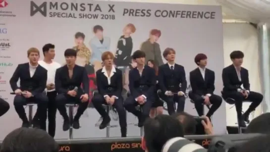 [VK][180302] MONSTA X fancam - Press Conference @ HSBC Women’s World Championship Music Festival 2018