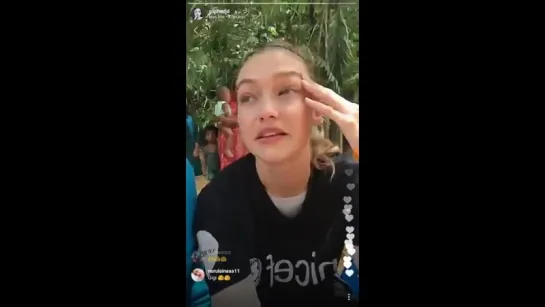 Gigi hadid live on instagram 19th August 2018