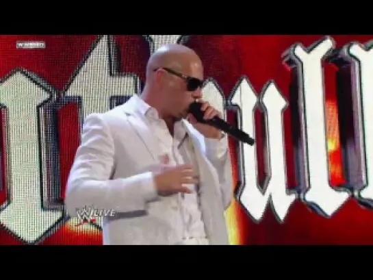 WWE RAW 02.05.2011 - The Rock, Pitbull and Miami Heat Cheerleaders