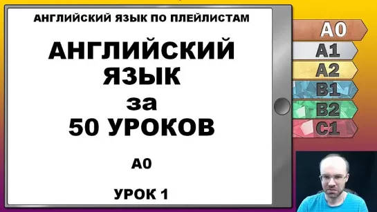 Английский язык с нуля за 50 уроков A0. Английский с нуля.  Английский для начинающих. Уроки Урок 1