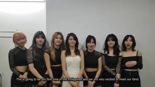 160903 MBC Music Show Champion LIVE in Manila - Greeting Video from AOA