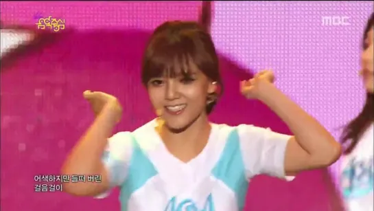 140816 AOA - Short Hair @ Music Core