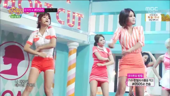 140621 AOA - Fantasy + Short Hair @ Music Core