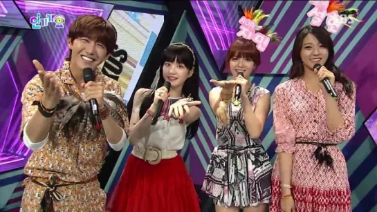 140727 SBS Inkigayo - AOA Jimin , Seolhyeon MC CUT