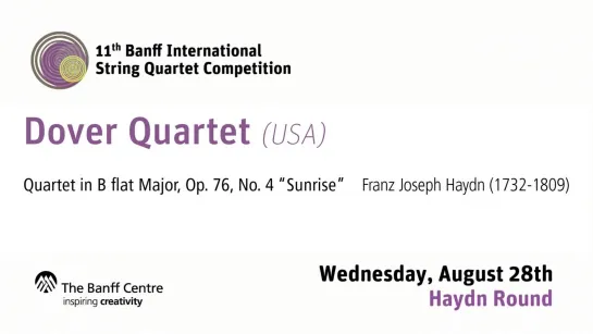 Haydn. Quartet in B flat Major, “Sunrise“ / Dover String Quartet, BISQC 2013