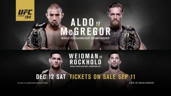 UFC® 194: Aldo vs. McGregor - Промо