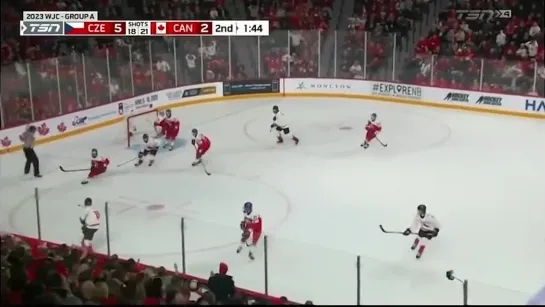 Connor Bedard had 1 goal and 11 shots in 20:44 of ice time today. Here are some of his most explosive puck touches from his game