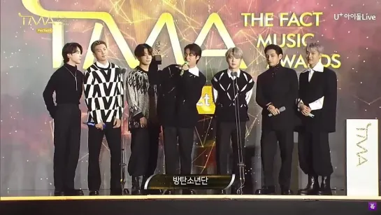 211002 BTS - U+Idol Live Popularity Award @ 2021 THE FACT MUSIC AWARDS