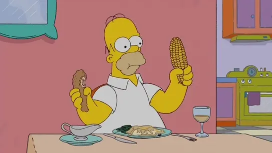 the simpsons | kills fly at Dinner