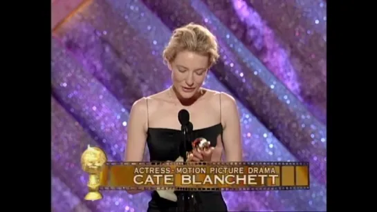 Cate Blanchett Wins Best Actress Motion Picture Drama - Golden Globes (1999)