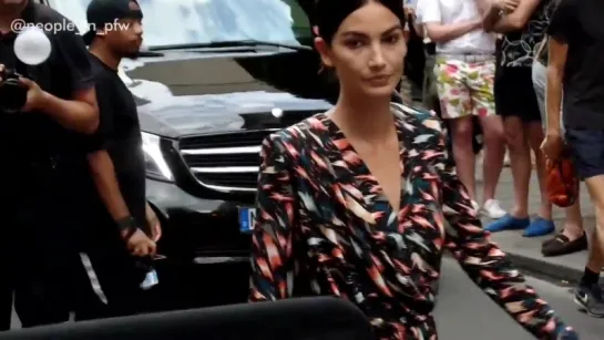 Lily Aldridge attends the Givenchy Couture fashion show in Paris - July 1st 2018