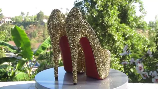 REDO MY SHOE Christian Louboutin DAFFODILE Aurum Strass