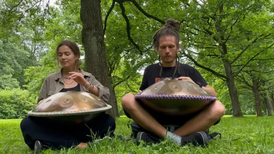 Pasha Aeon & Alina - stainless Chill Radar Handpan duo