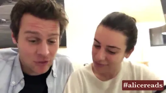 Thank you, @LeaMichele and jonathangroff, for reading from Alice by Heart. Love you both so much. @playbill @PenguinTeen