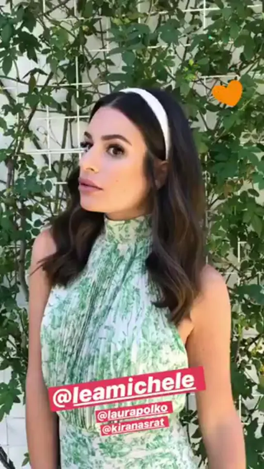 Lea Michele on Kira Nasrat Instagram Stories