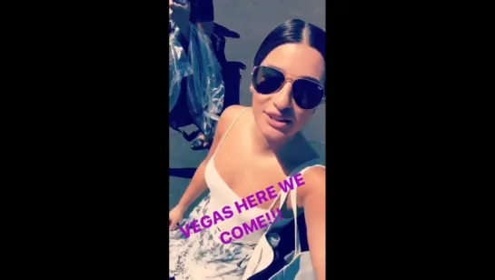 Lea headed to Las Vegas for the Billboard Music Awards (May 21, 2017)