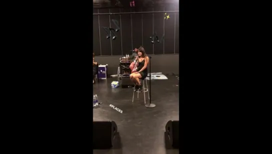 Lea rehearsing for her Places tour (April 18, 2017)