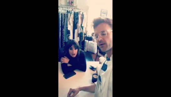 Lea at a fitting for her tour with Brad Goreski and Daniela Viviana Romero (April 6, 2017)