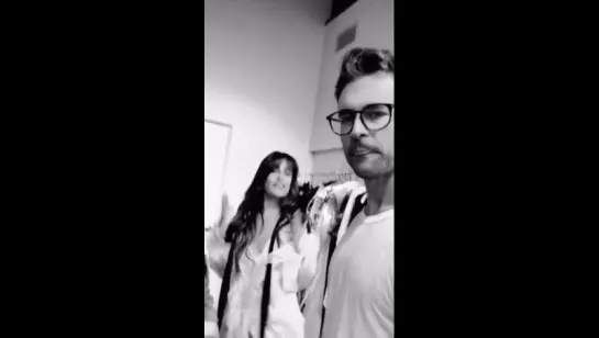 Lea at her album fitting with Brad Goreski (December 10, 2016)