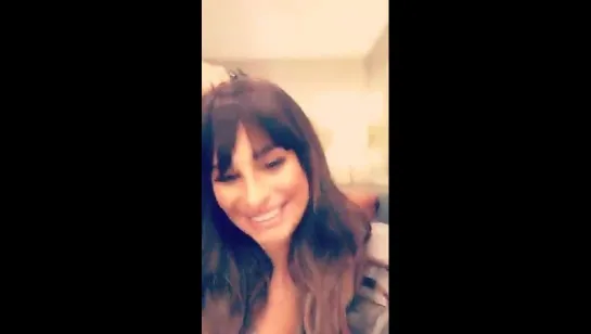 Lea getting ready for The Late Late Show (September 26, 2016)