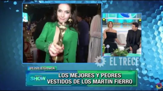 Natalia Oreiro en los premios Martin Fierro 2016